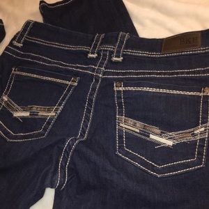 NWOT BKE Dakota Stretch Crop Jean Dark Wash Sz 30